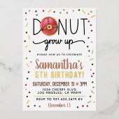 Kerstdonut wordt zondag volwassen folie uitnodiging (Voorkant)