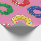 kerstdonuts cadeaupapier (Hoek)