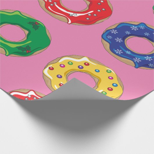 kerstdonuts cadeaupapier (Hoek)