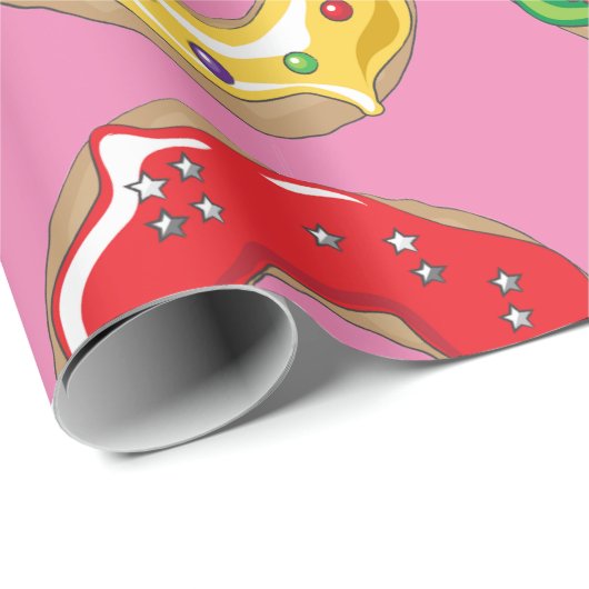 kerstdonuts cadeaupapier (Rol Hoek)