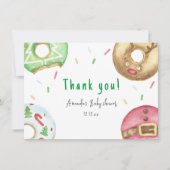 Kerstdonuts Dank u baby shower Bedankkaart (Voorkant)
