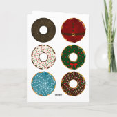 kerstdonuts Ho Ho Ho Trendy Feestdagen Kaart (Achterkant)