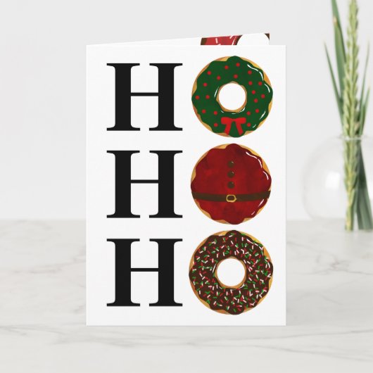 kerstdonuts Ho Ho Ho Trendy Feestdagen Kaart (Voorkant)