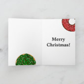 kerstdonuts Ho Ho Ho Trendy Feestdagen Kaart (Binnen)