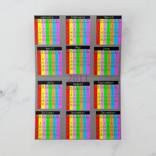 Kerstdonuts, Kalender 2011 Feestdagen Kaart (Binnen)