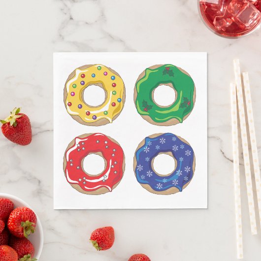 kerstdonuts Napkins Servet
