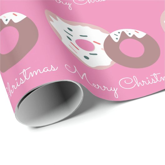 kerstdonuts Sprinkles Bakery Merry Kerstmis Cadeaupapier (Rol Hoek)