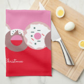 kerstdonuts Sprinkles Bakery Merry Kerstmis Theedoek (Quarter Fold)