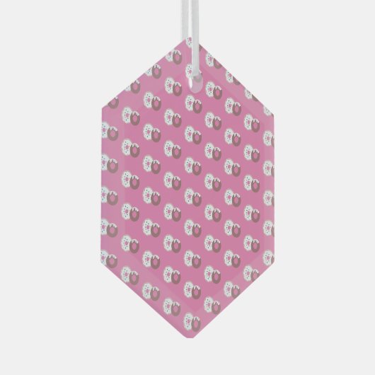 kerstdonuts Sprinkles Bakery Pink Glas Ornament (Voorkant Rechts)