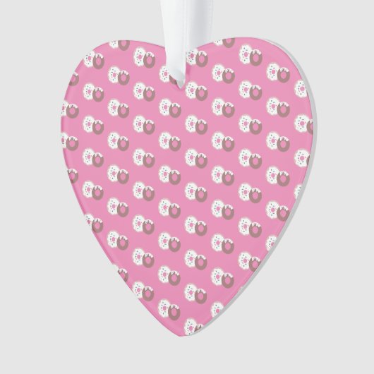 kerstdonuts Sprinkles Bakery Pink Ornament (voorkant)