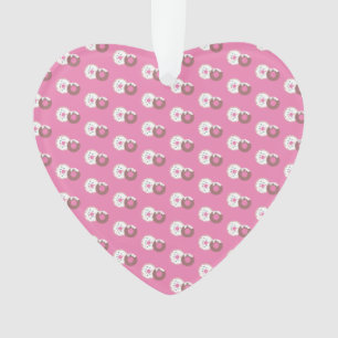 kerstdonuts Sprinkles Bakery Pink Ornament