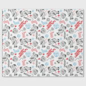 kerstdoodjes cadeaupapier (Vlak)