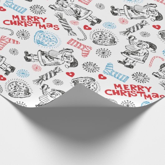 kerstdoodjes cadeaupapier (Hoek)