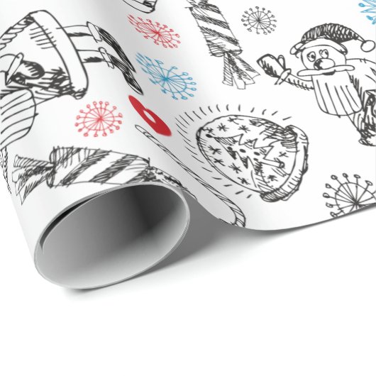 kerstdoodjes cadeaupapier (Rol Hoek)