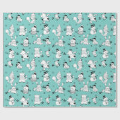 Kerstdoodle Animals Patroon Cadeaupapier (Vlak)