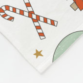 Kerstdoodles schattige feestdag fleece deken (Hoek)