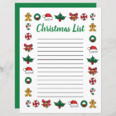 Kerstdoodsen Kinder kerstlijstSjabloon (Voorkant / Achterkant)