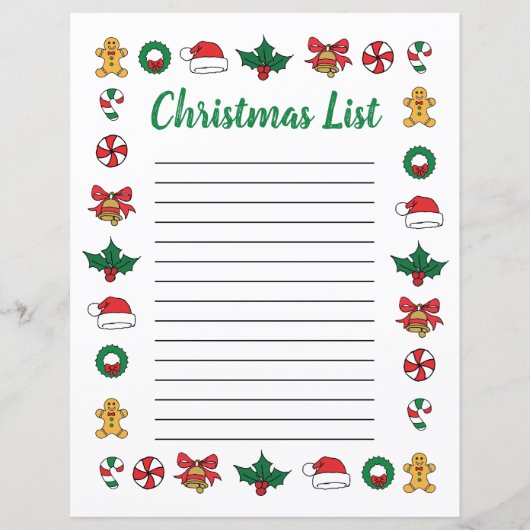 Kerstdoodsen Kinder kerstlijstSjabloon (Voorkant)