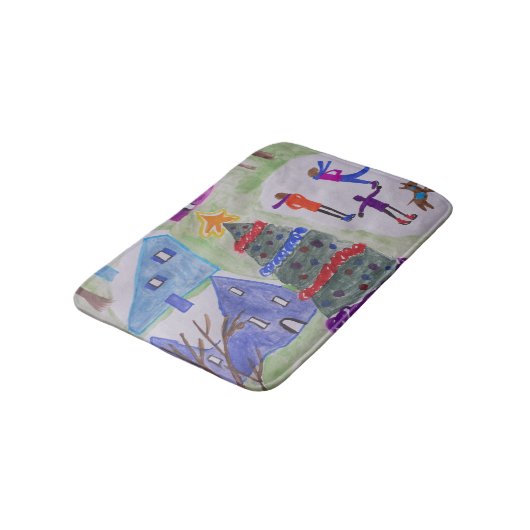 kerstdorp badmat (Gekanteld)