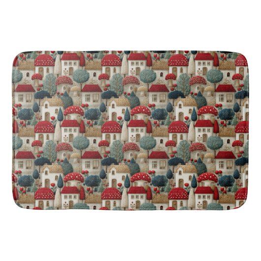 kerstdorp badmat (Voorkant)