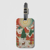 kerstdorp bagagelabel (Voorkant (verticaal))