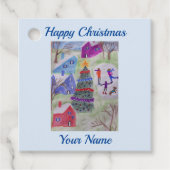 kerstdorp bedankjes labels (Voorkant)