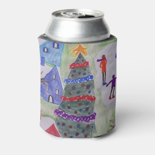 kerstdorp blikjeskoeler (Blikje Achterkant)