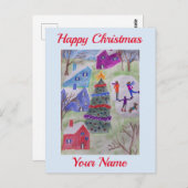 Kerstdorp Briefkaart (Voorkant / Achterkant)