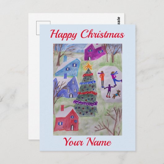 Kerstdorp Briefkaart (Voorkant / Achterkant)