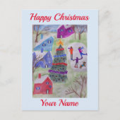 Kerstdorp Briefkaart (Voorkant)