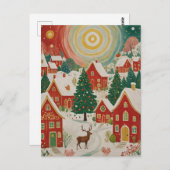 kerstdorp briefkaart (Voorkant / Achterkant)