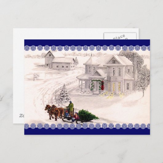 Kerstdorp Briefkaart (Voorkant / Achterkant)