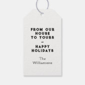 kerstdorp cadeaulabel (Achterkant)