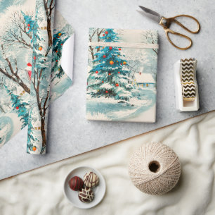  kerstdorp cadeaupapier