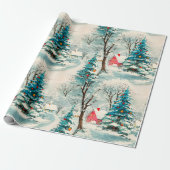  kerstdorp cadeaupapier (Uitgerold)