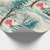 kerstdorp cadeaupapier (Hoek)