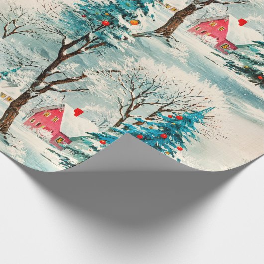  kerstdorp cadeaupapier (Hoek)