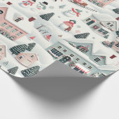 kerstdorp cadeaupapier (Hoek)