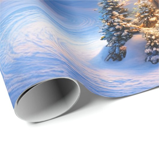 kerstdorp cadeaupapier (Rol Hoek)