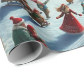 kerstdorp cadeaupapier (Rol Hoek)