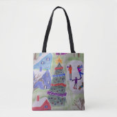 Kerstdorp Canvas tas (Voorkant)
