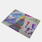 kerstdorp deurmat (Schuin)