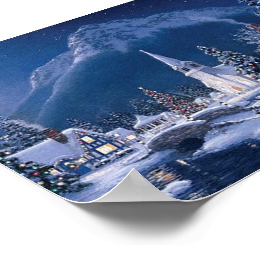 Kerstdorp door Richard Burns Poster (Hoek)