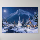 Kerstdorp door Richard Burns Poster (Voorkant)