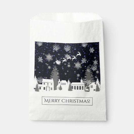 Kerstdorp Favor Bag Bedankzakje (Voorkant)