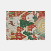 kerstdorp fleece deken (Voorkant (Horizontaal))