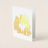 kerstdorp folie kaarten (Voorkant)