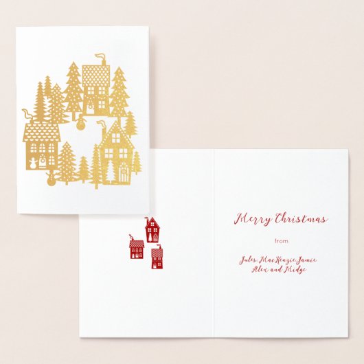 kerstdorp folie kaarten (Display)