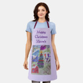 kerstdorp gepersonaliseerd schort (Gedragen)