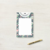 Kerstdorp Gnome Lace Initiaal Business Post-it® Notes (Op bureau)